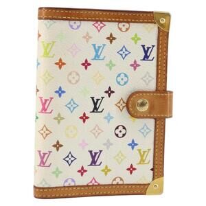 LOUIS VUITTON Multicolor Agenda PM Day Planner Cover White R21074 LV Auth 159474